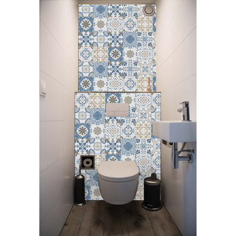 Blue Geometric Creative tile stickers