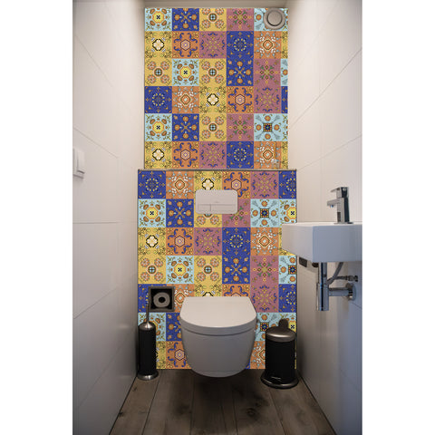 Colorful floral tiles: add vitality to the space