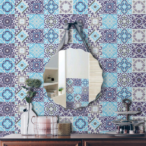 Fresh blues - Mediterranean style tile stickers