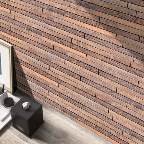 Rustic Oak Wood Panel Wallpaper - Natural Charm for Modern Spaces