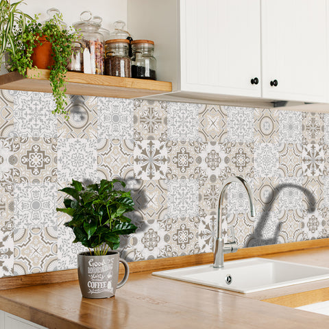 Retro Elegance: An Artistic Feast of Tile Stickers