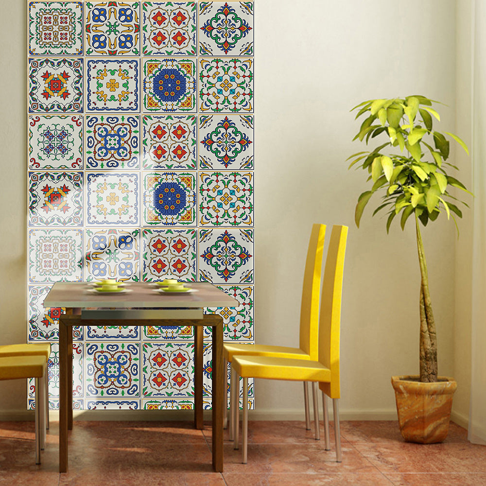 Colorful retro style: the artistic feelings of tile stickers