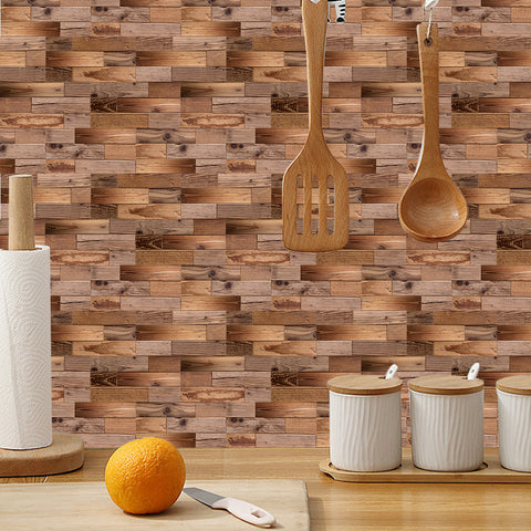 Sand Brown Rustic Wood Wallpaper