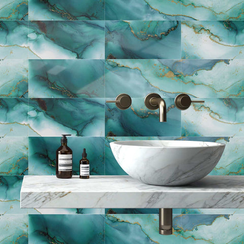 Peel and Stick Floor Tile Waterproof for Kitchen Floors and Bathroom Walls