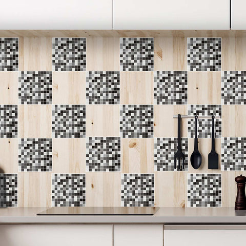Grey mosaic Creative tile stickers