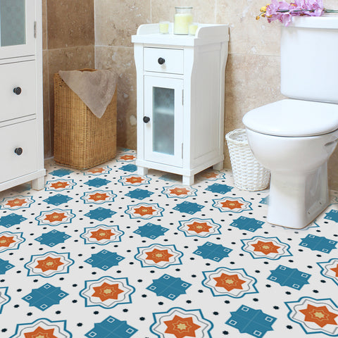 Vibrant Star Pattern Wall Tile