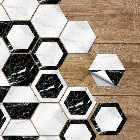 Hexagonal tiles: simplicity and nature dance together, full of modern atmosphere