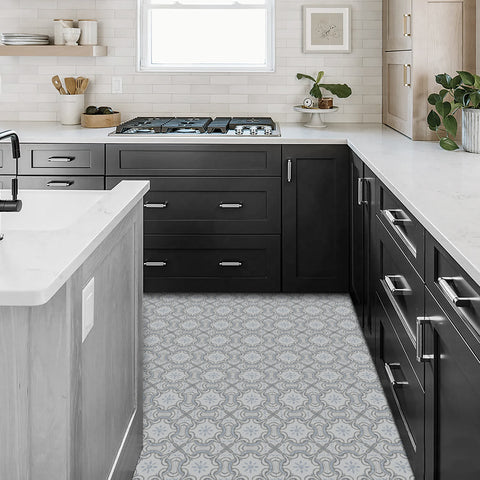 Blue gray retro, encounter the beauty of Scandinavian art flooring