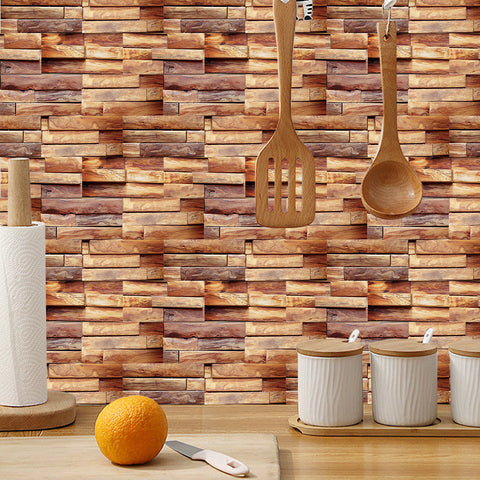 Natural Amber Glow Wood Wallpaper