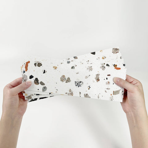 Earthy Terrazzo Mix Peel and Stick Tile Stickers for Kitchen Backsplash and Bathroom