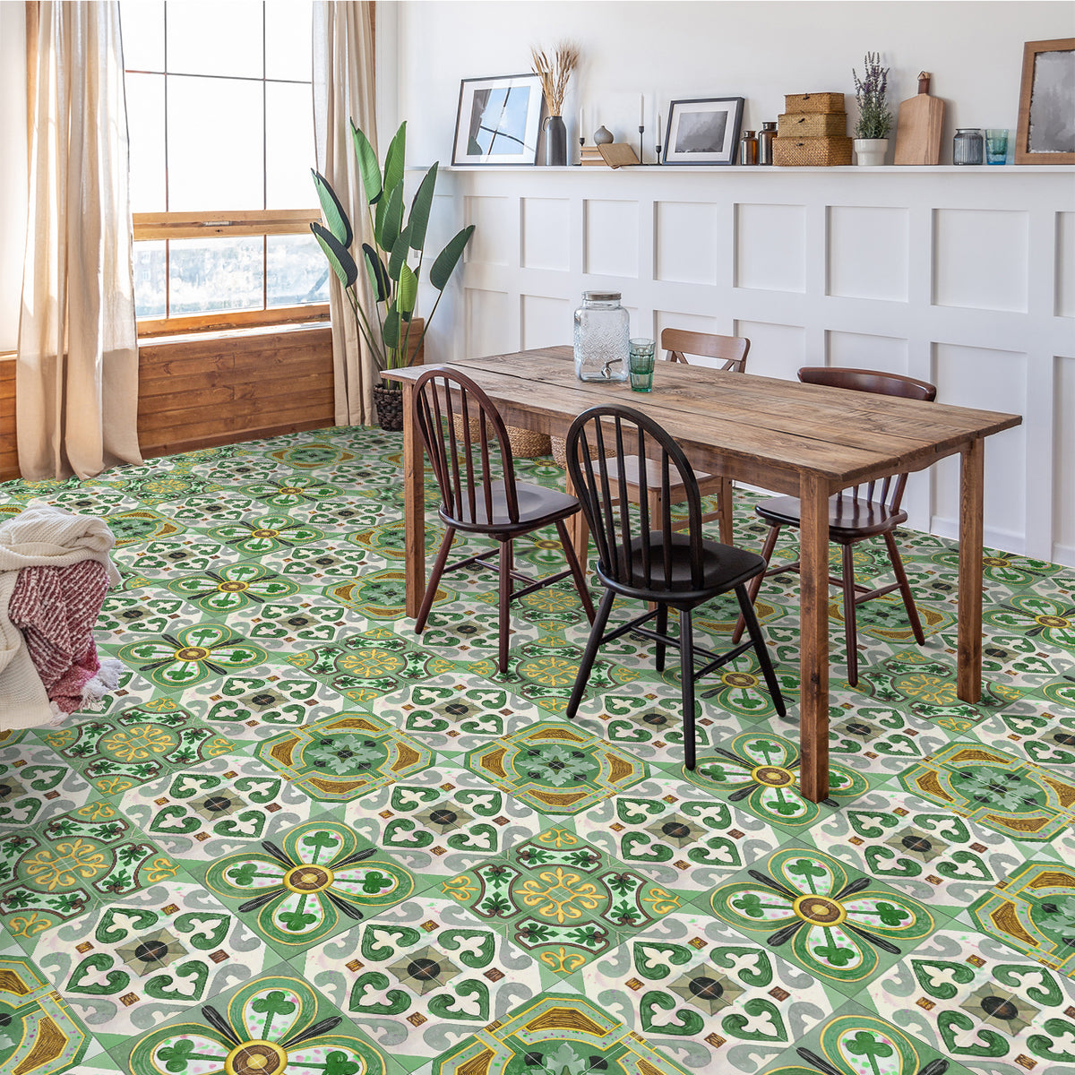 Fresh Green: The Natural Beauty of Tile Stickers