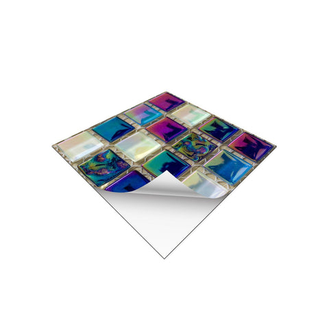 DIY Peel and Stick Tiles with Crystal Mosaic, Waterproof and Self-Adhesive for Home, Kitchen, and Bathroom