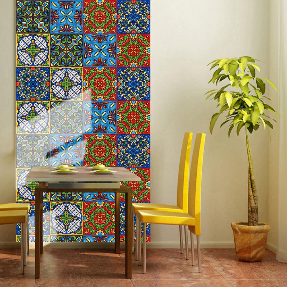 Gorgeous ethnic style: the art carnival of tile stickers