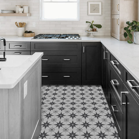 Gray and White Creative Thickened Frosted Floor Sticker