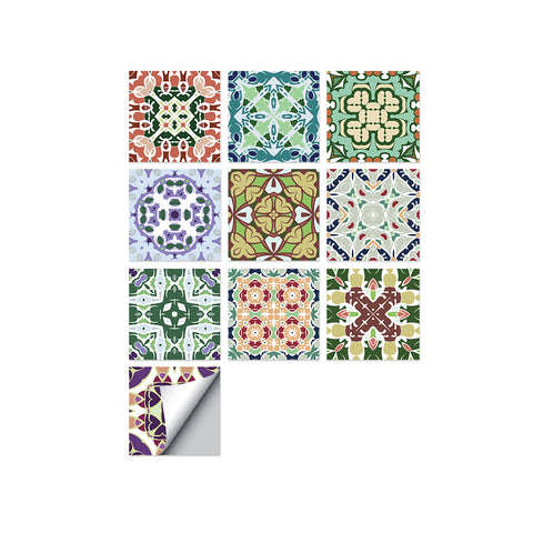 Colorful retro style: the artistic charm of tile stickers