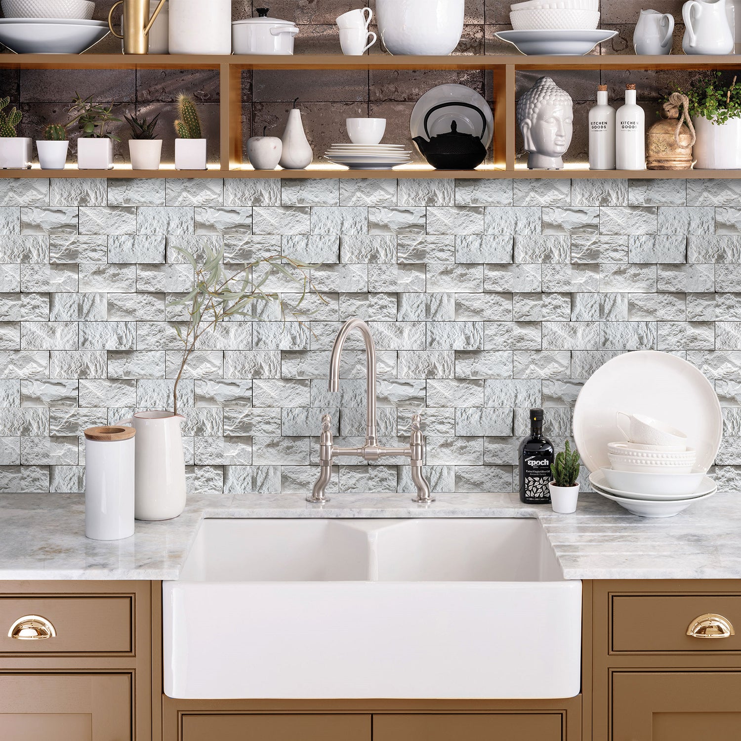 white 3d stone wallpaper