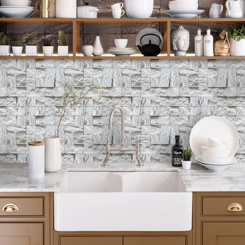 white 3d stone wallpaper