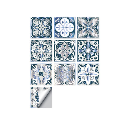 Fresh blue and white: the elegant beauty of tile stickers