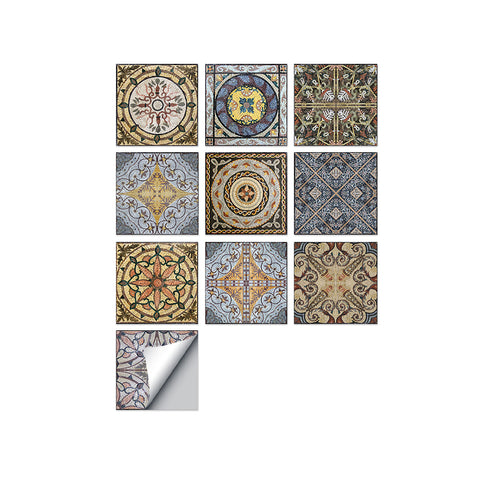 Retro colorful tones: the classical charm of tile stickers