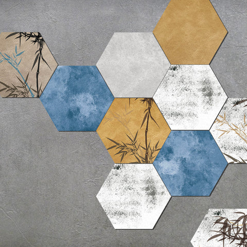 Oriental Zen hexagonal tiles: natural tranquility, beautiful atmosphere