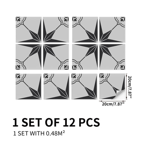 Gray and White Creative Thickened Frosted Floor Sticker