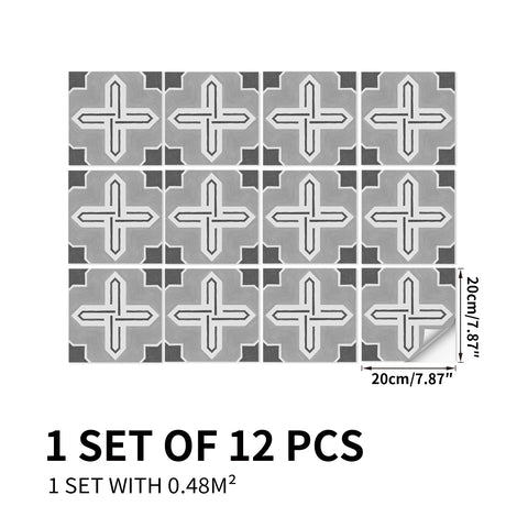 The perfect blend of art and practicality - Scandinavian style grey and white thickened frosted floor stickers