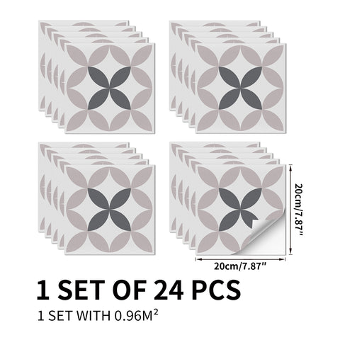 The Nordic symphony of mauve and gray, the simple beauty of art floor stickers