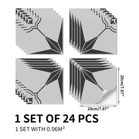 Gray and White Creative Thickened Frosted Floor Sticker