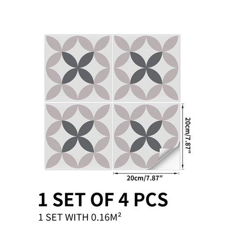 The Nordic symphony of mauve and gray, the simple beauty of art floor stickers