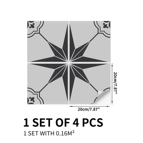 Gray and White Creative Thickened Frosted Floor Sticker