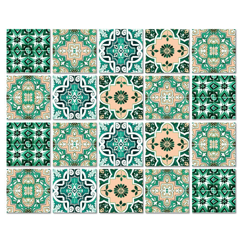 Fresh Green Charm: The Natural Style of Tile Stickers