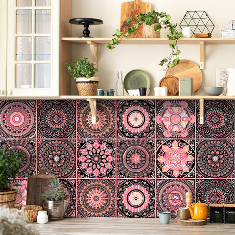 Romantic Pink Tone: The Elegant Beauty of Tile Stickers