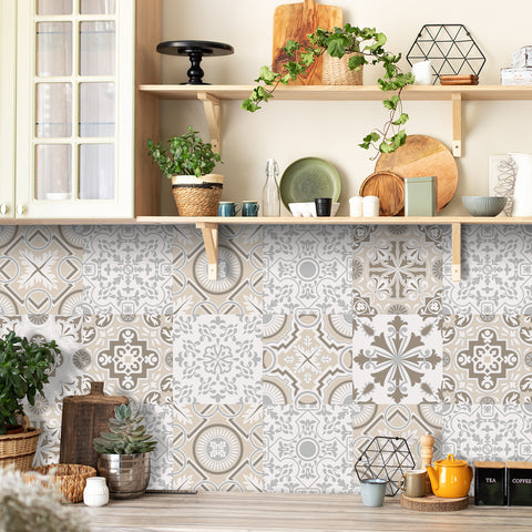 Retro Elegance: An Artistic Feast of Tile Stickers