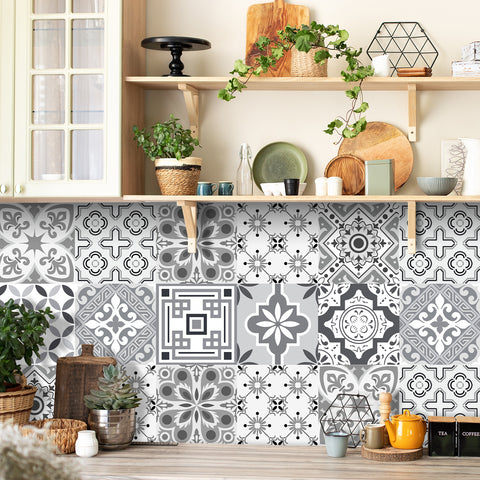 Simple gray rhyme: the modern style of tile stickers