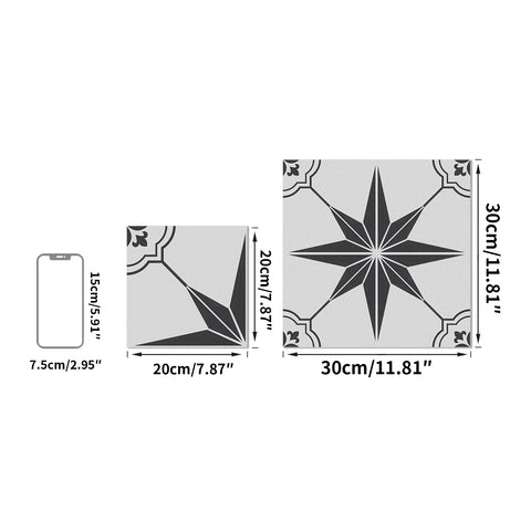 Gray and White Creative Thickened Frosted Floor Sticker