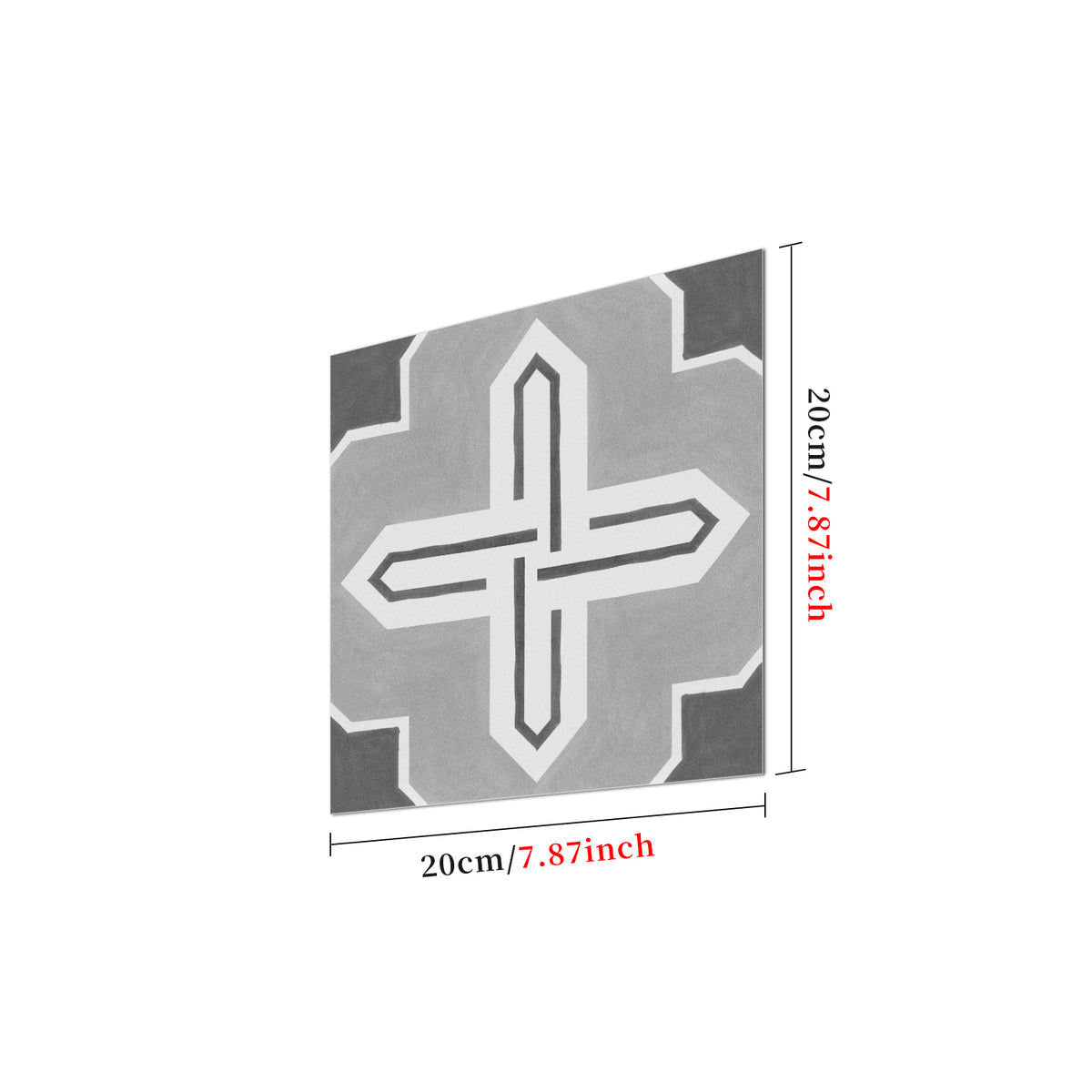 The perfect blend of art and practicality - Scandinavian style grey and white thickened frosted floor stickers