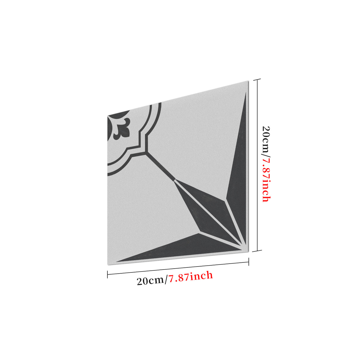 Gray and White Creative Thickened Frosted Floor Sticker