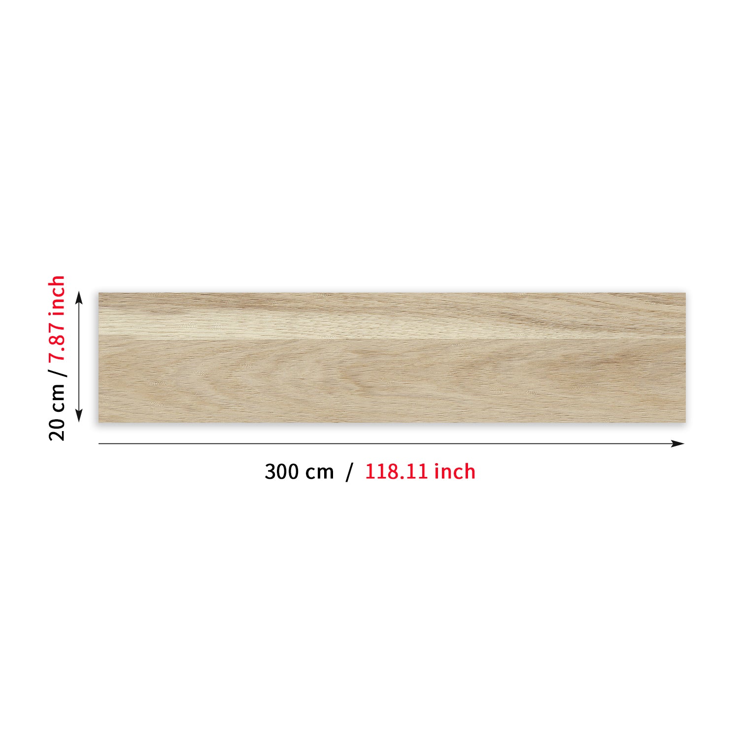 Light Walnut Wood Removable Wallpaper​ Size-8"×118" 20cm×300cm