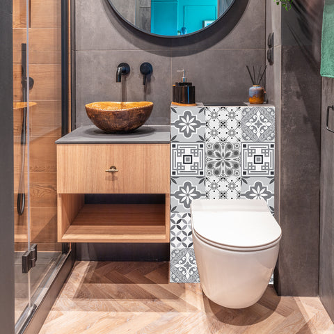 Simple gray rhyme: the modern style of tile stickers