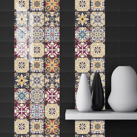 Retro and colorful tone: the artistic style of tile stickers