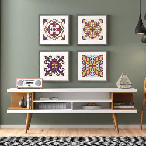 Retro color tone: the artistic romantic style of tile stickers