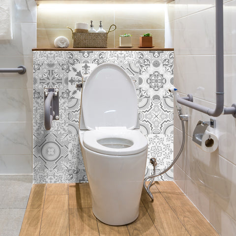 Simple silver-gray tone: the modern and simple beauty of tile stickers
