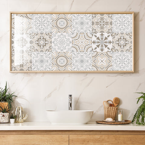 Retro Elegance: An Artistic Feast of Tile Stickers