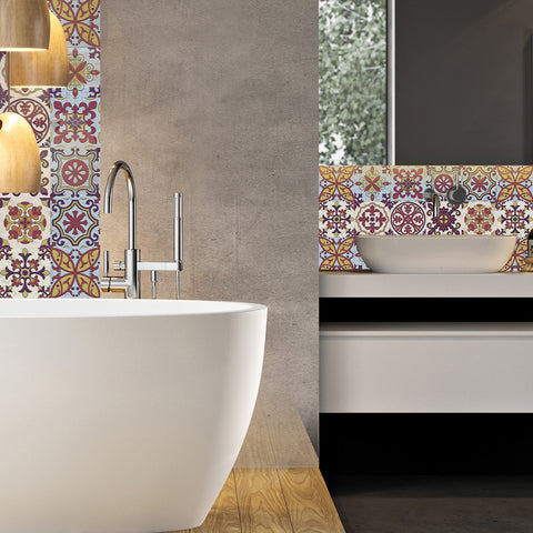 Retro color tone: the artistic romantic style of tile stickers