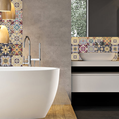 Retro and colorful tone: the artistic style of tile stickers