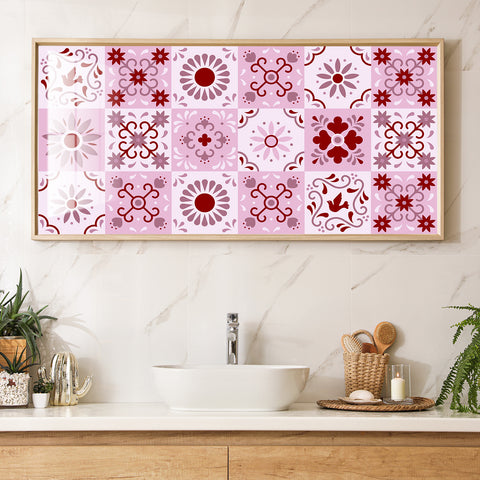 Romantic pink rhyme: the sweet style of tile stickers