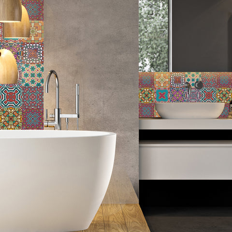 Colorful colors: the ethnic charm of tile stickers