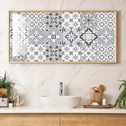 Simple gray rhyme: the modern style of tile stickers