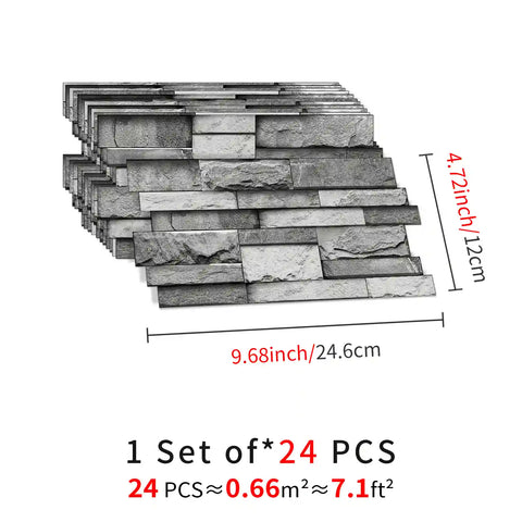 Special Shaped Marble Tile Sticker (Dark Grey) 12pcs Peel And Stick Wallpaper Luxury and Elegant Style Wall Decor