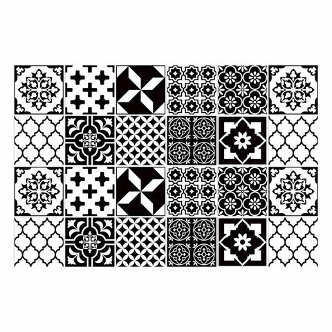 Black and White Geometric Tiles Creative tile stickers